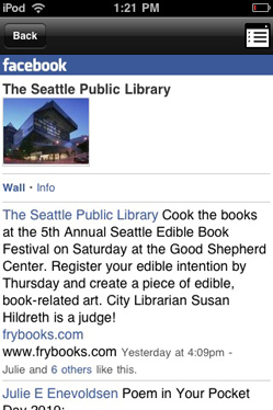 Seattle Public Library Mobile Facebook