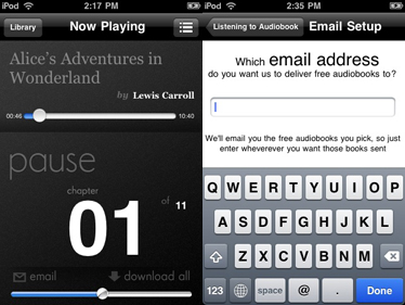 Free audiobooks for iPod/iPhone