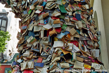 Cascade of books Cascade of books