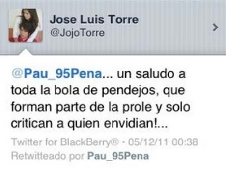 Tweet José Luis Torre