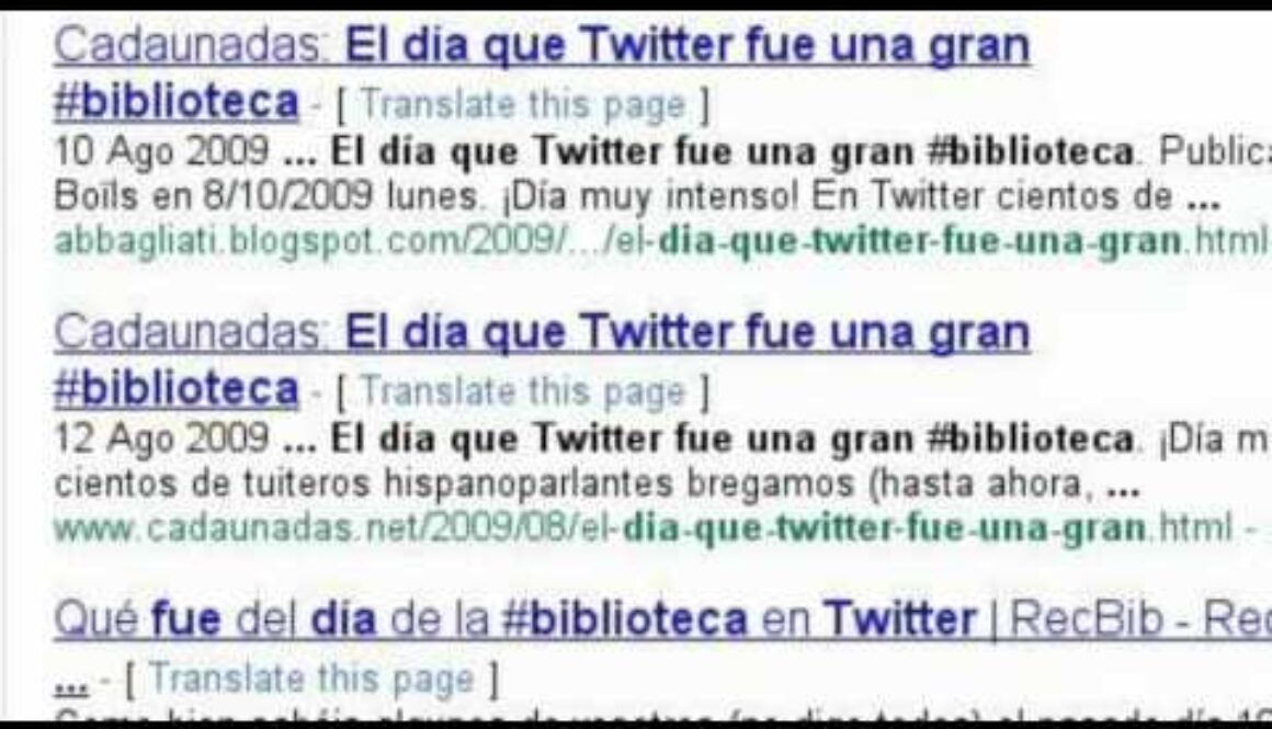 #Biblioteca en Twitter: la tercera es la vencida…