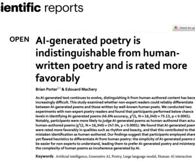 poesía generada por IA es indistinguible
